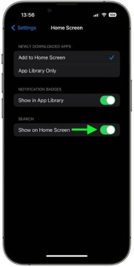 ios16主屏幕搜索功能关闭方法
