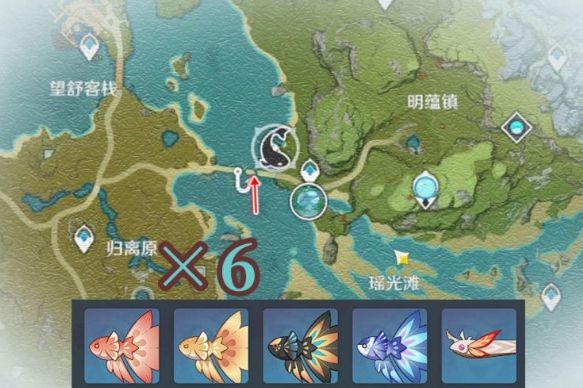 原神甜甜花鱼在哪